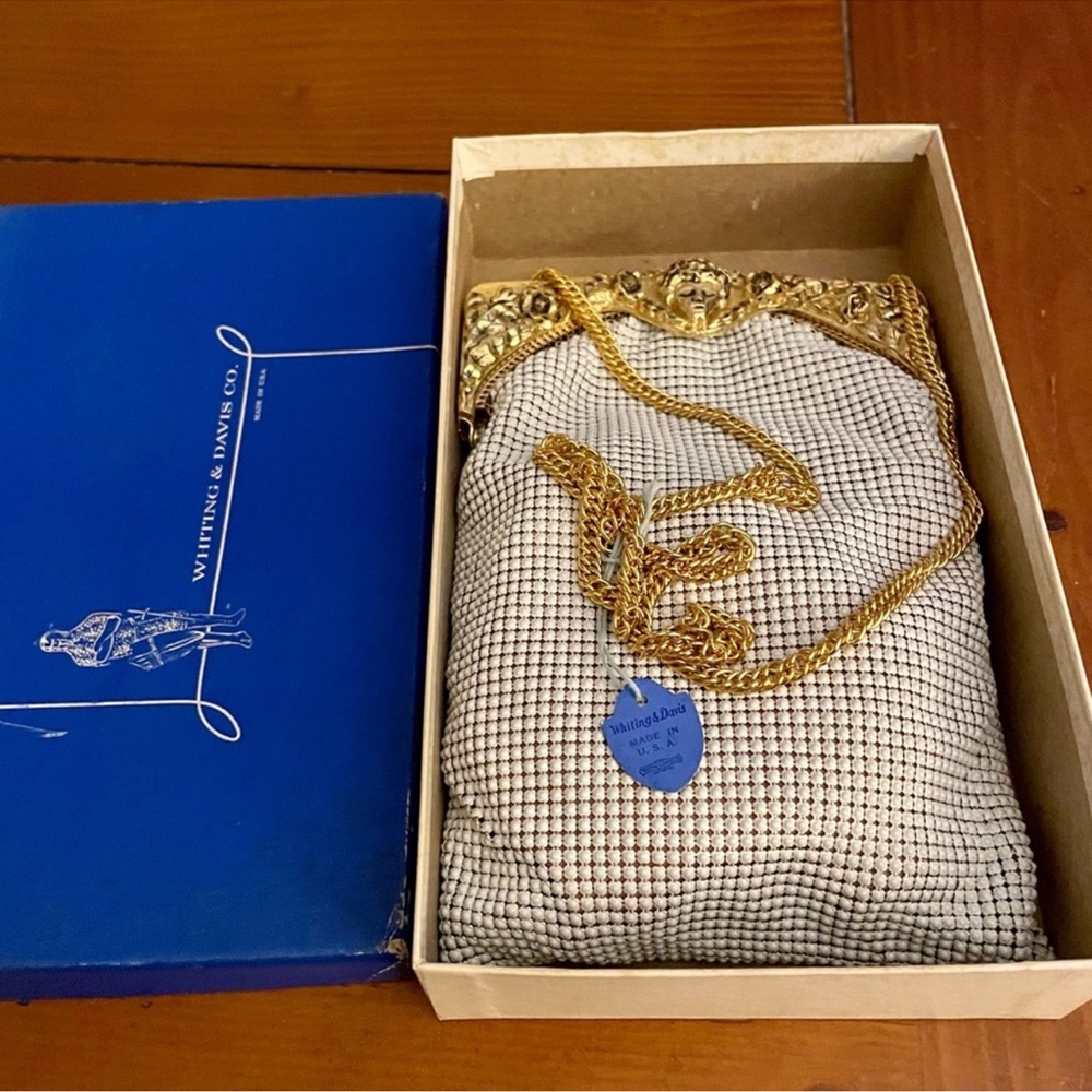 NWT VINTAGE Whiting and Davis Vintage Mesh Bag Schiaparelli Era - Picture 11 of 15